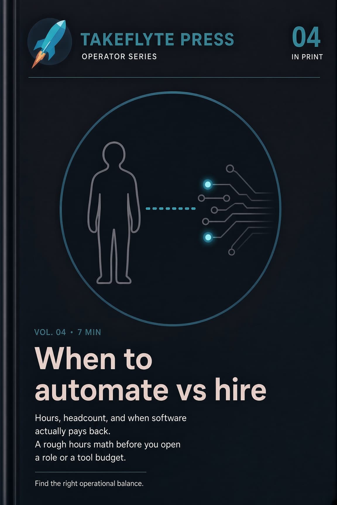 TakeFlyte Press Vol. 04: When to automate vs hire
