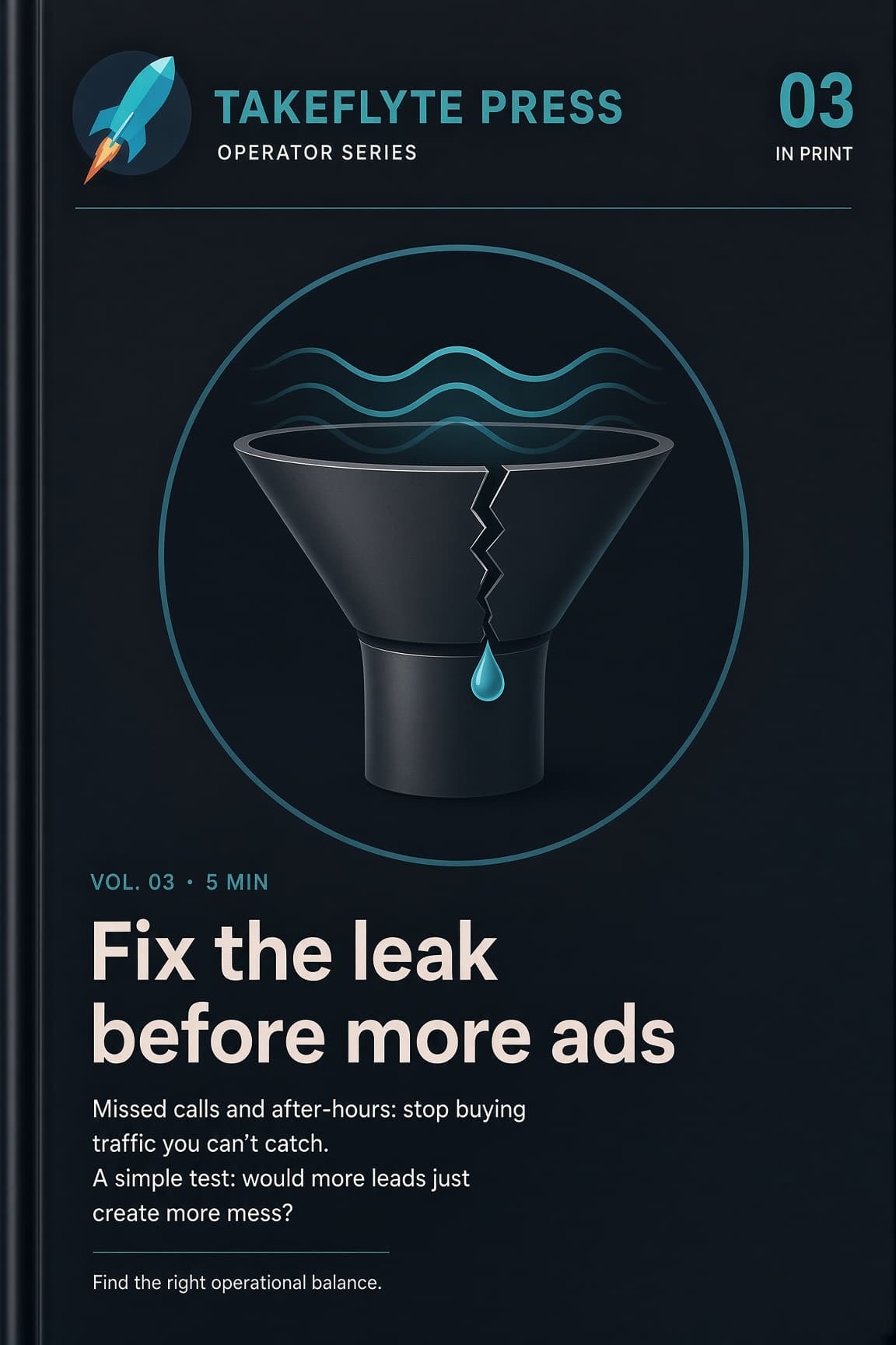 TakeFlyte Press Vol. 03: Fix the leak before more ads